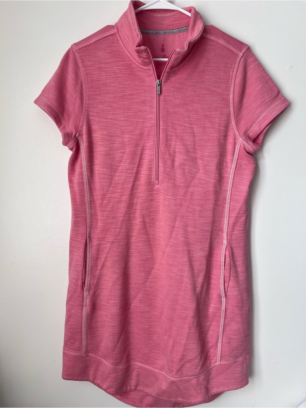 Tommy Bahama Tobago Bay
Half Zip SHORT-SLEEVE DRESS Salmon Pink Size Medium